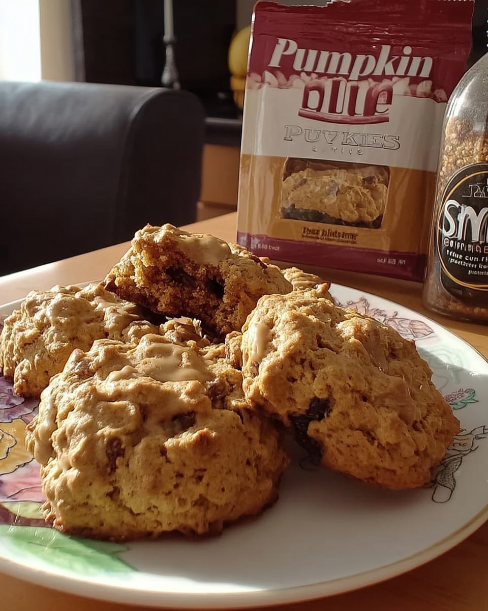 Chewy pumpkin cookies close-up with cinnamon sugar