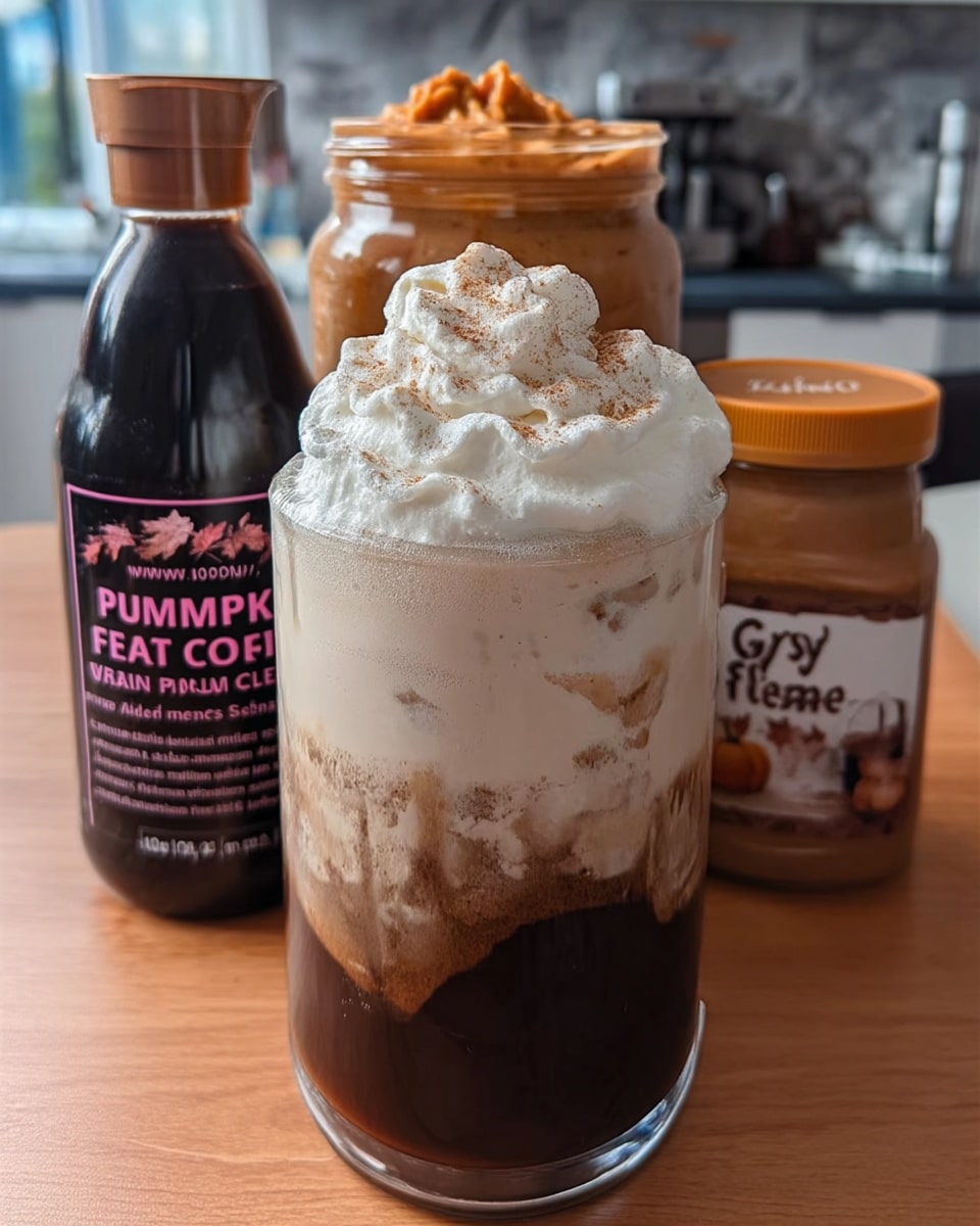Pumpkin Cream Cold Foam 9 mason jar filled with pumpkin cream cold foam recipe base