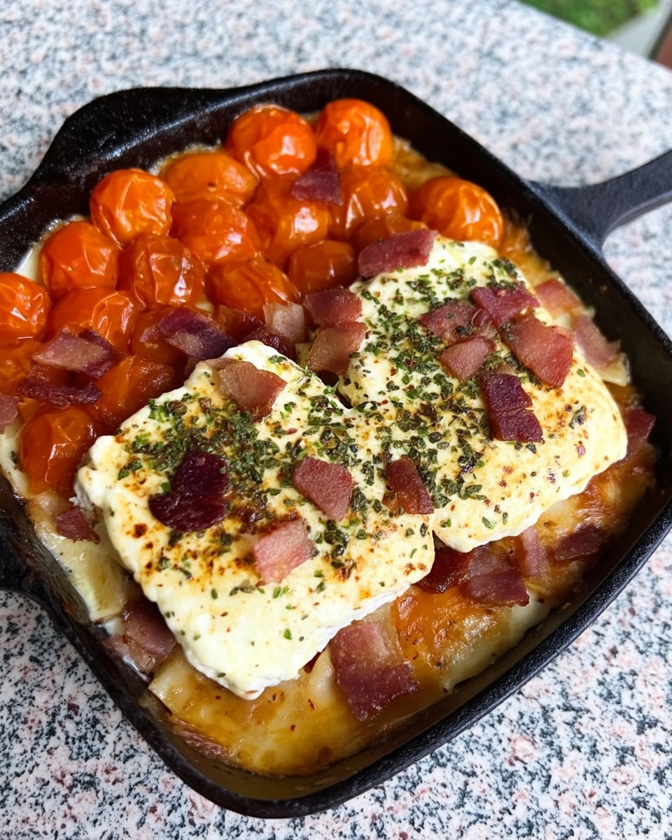 Baked feta pasta styled with fresh basil and chili flakes
