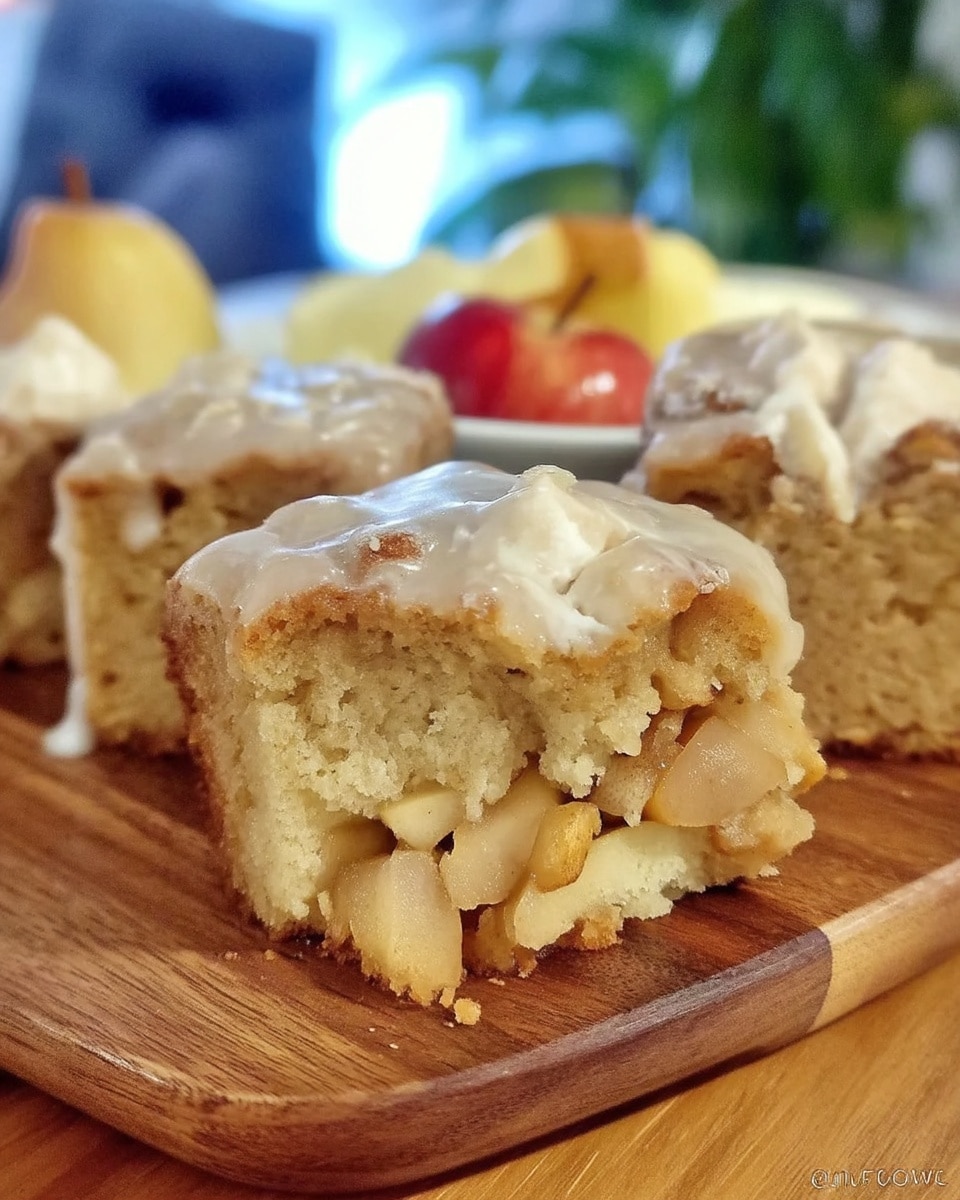 Fall dessert recipes apple blondie cross section