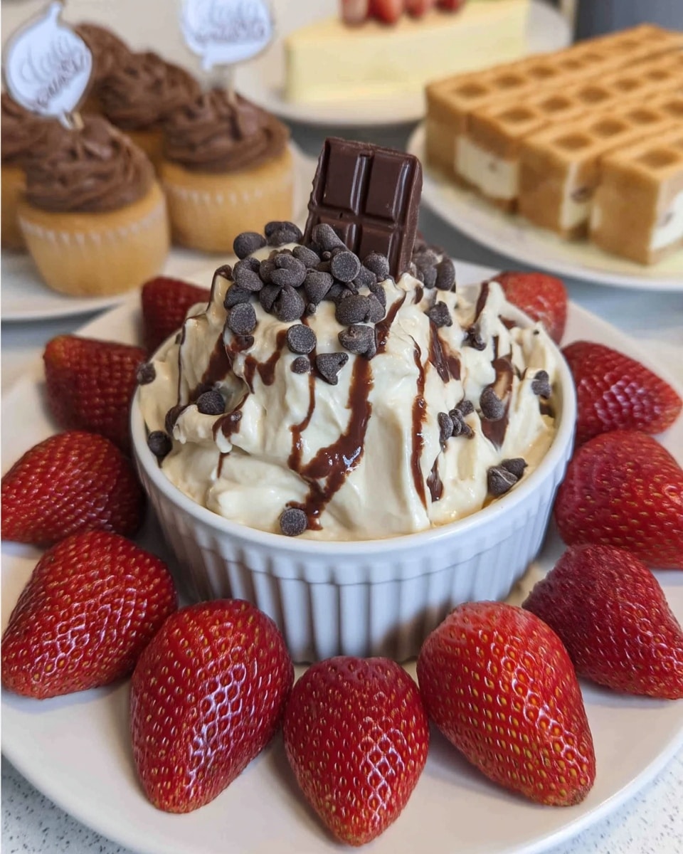 Football dessert spread with cookie dough dip centerpiece