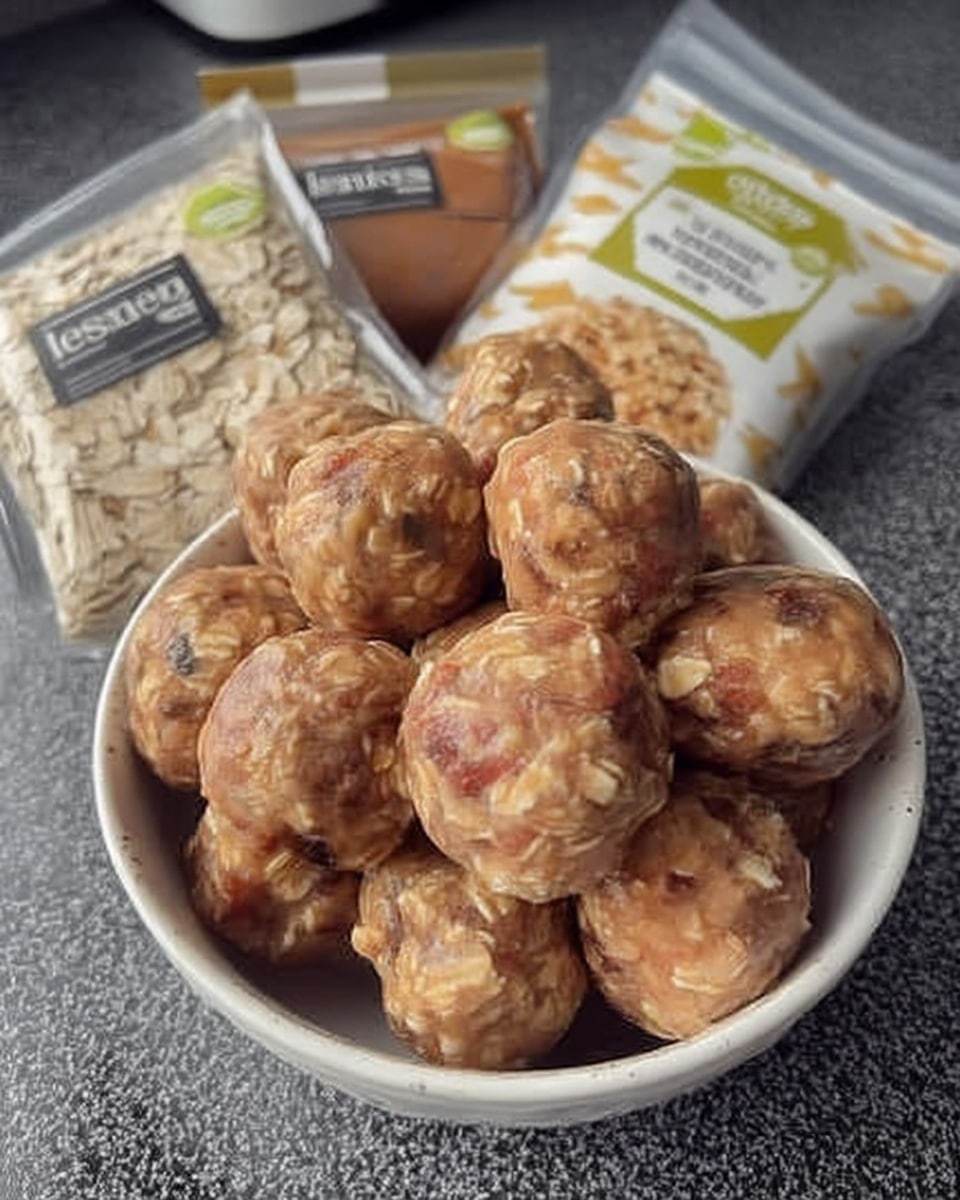 Easy no-bake energy balls recipe! Healthy snack with oats, peanut butter, and chocolate chips. Perfect for quick protein snacks on the go!