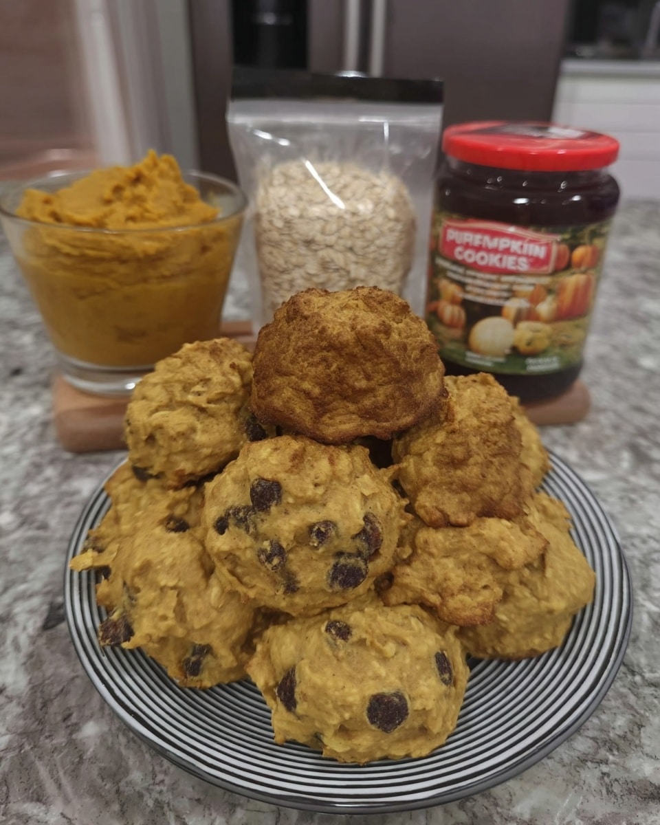 Pumpkin oat cookie ingredients flat lay