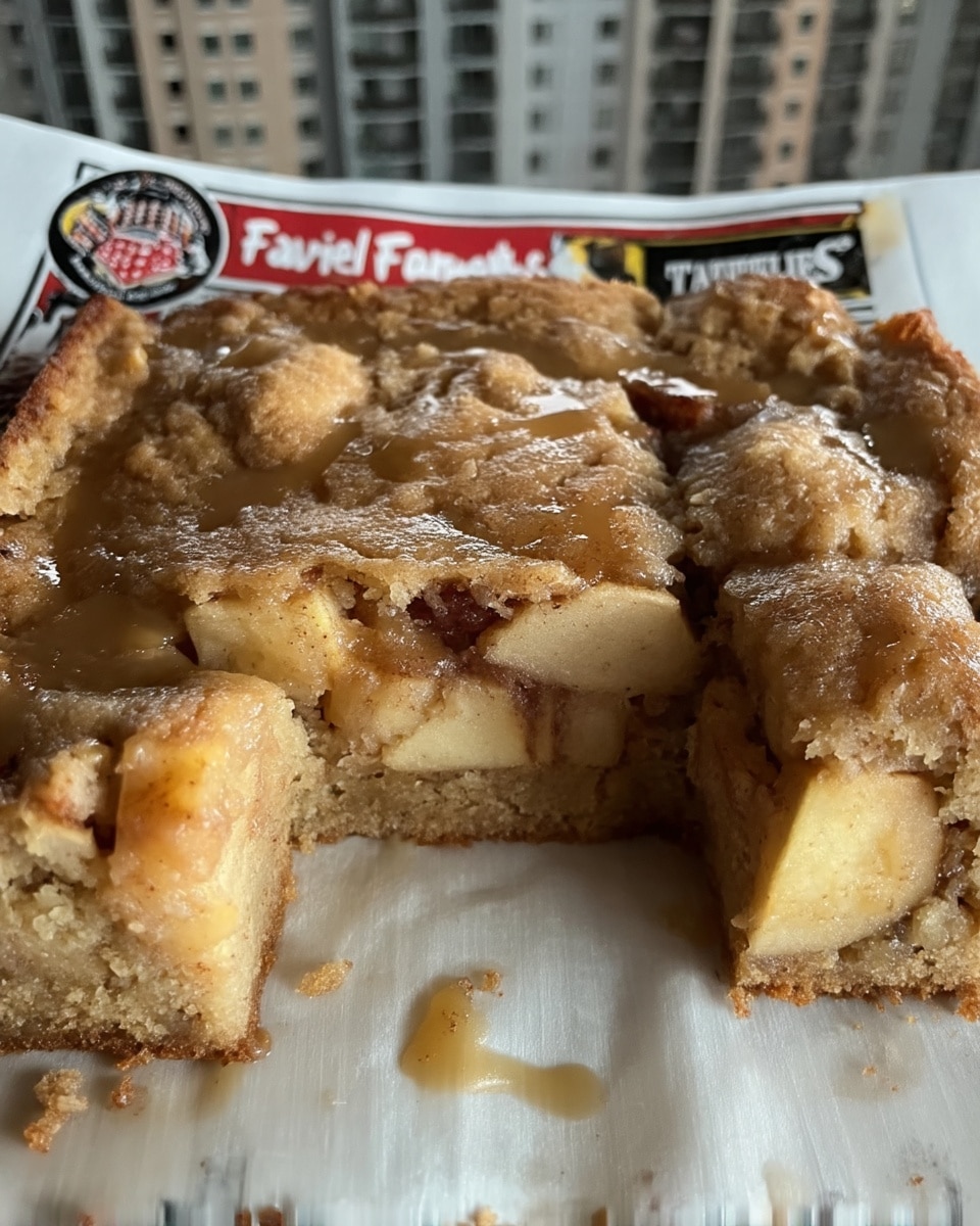 Maple Glazed Apple Blondies: A delicious and easy fall dessert recipe! Chewy blondies with sweet apple pie filling and warm maple icing. Perfect for apple lovers and autumn baking!