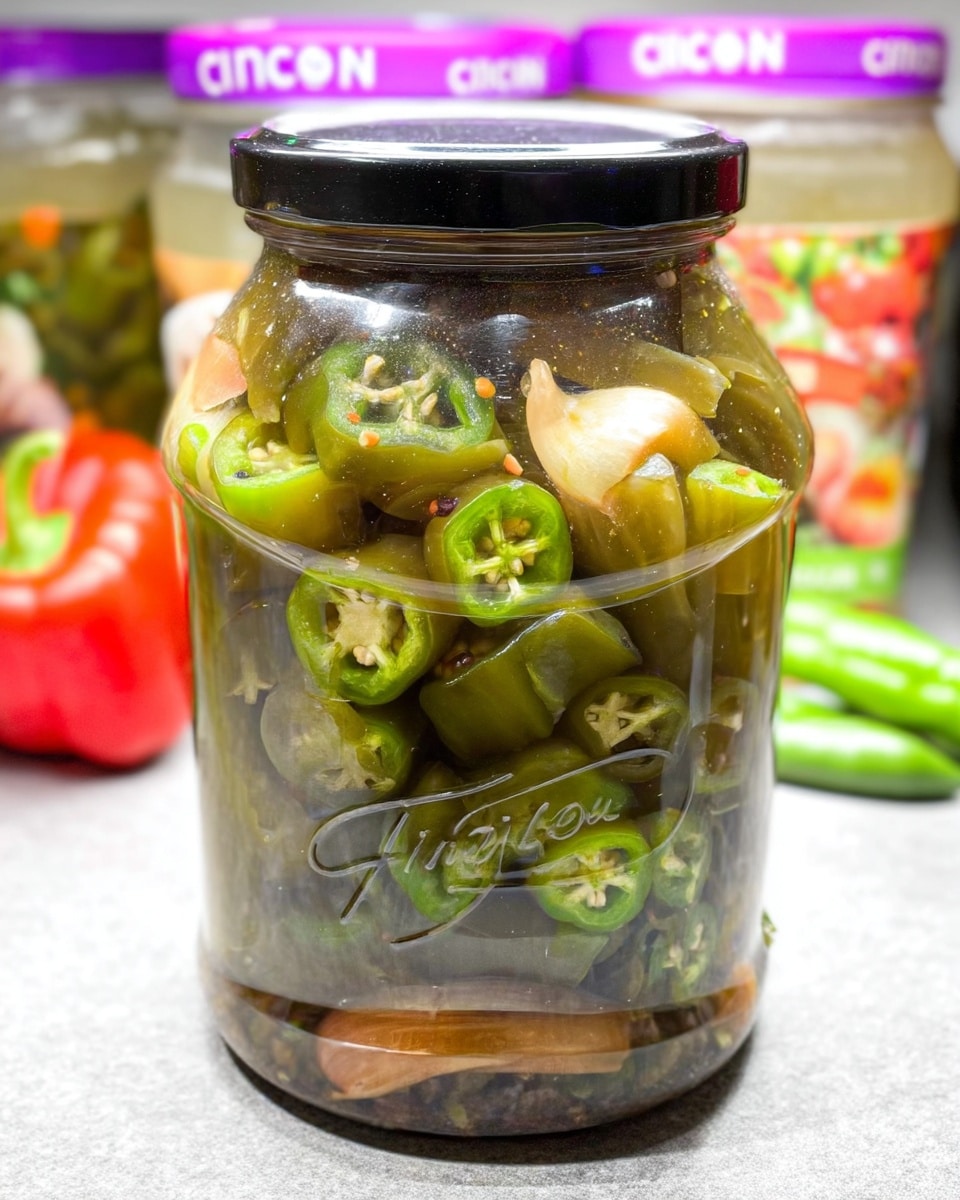 Sweet & Spicy Pickled Jalapeños Recipe! Add these easy homemade jalapeños to salads, tacos, and burgers for a delicious kick. Ready in just 10 minutes!